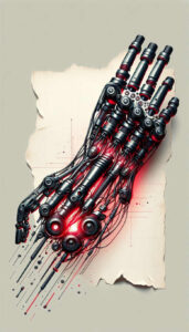 biomechanical-power – tattoo design ideas free ai generated – realism-gradient-tones – for-upper-shoulder – Gallery: biomechanics-inkby-ai
