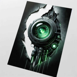 biomechanical-power – tattoo design ideas free ai generated – realism-light-reflections – for-lower-leg – Gallery: biomechanics-inkby-ai