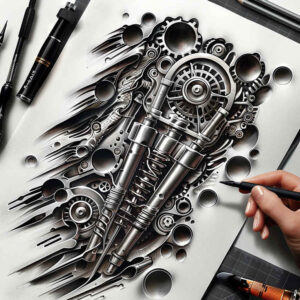 biomechanical-power – tattoo design ideas free ai generated – realism-true-to-life – for-heel – Gallery: biomechanics-inkby-ai