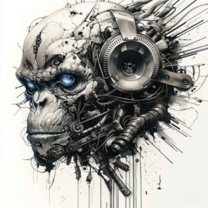 biomechanical-power – tattoo design ideas free ai generated – surrealism-phantasmagoric – for-upper-arm – Gallery: biomechanics-inkby-ai