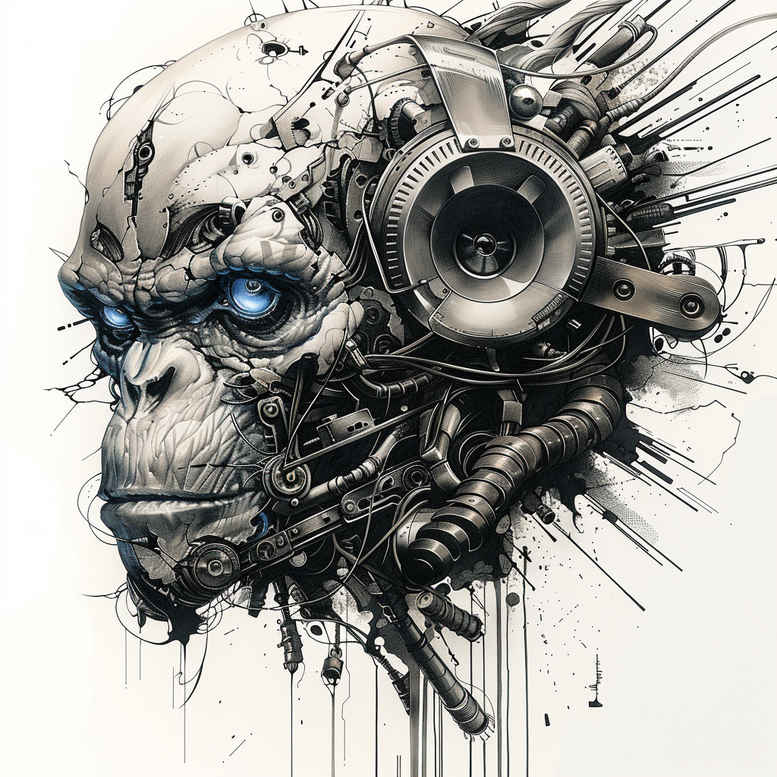 biomechanical-power – tattoo design ideas free ai generated – surrealism-phantasmagoric – for-upper-arm – Gallery: biomechanics-inkby-ai