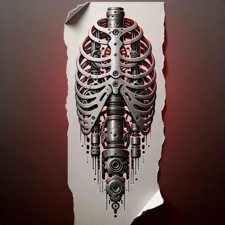 biomechanical-tattoo – tattoo design ideas free ai generated – neotraditional-artistic-contrast – for-foot – Gallery: biomechanics-inkby-ai