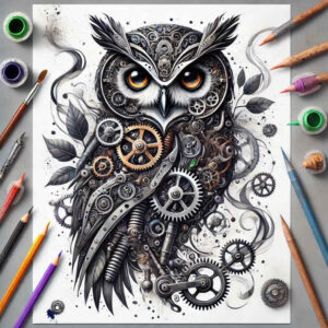 biomechanical-tattoo – tattoo design ideas free ai generated – neotraditional-classic-motifs – for-collarbone – Gallery: biomechanics-inkby-ai