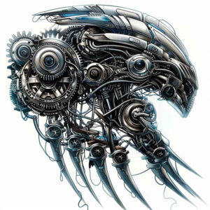 biomechanical-tattoo – tattoo design ideas free ai generated – realism-clean-background – for-biceps – Gallery: biomechanics-inkby-ai