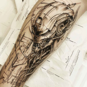 biomechanical-tattoo – tattoo design ideas free ai generated – realism-realistic-structure – for-hand – Gallery: biomechanics-inkby-ai
