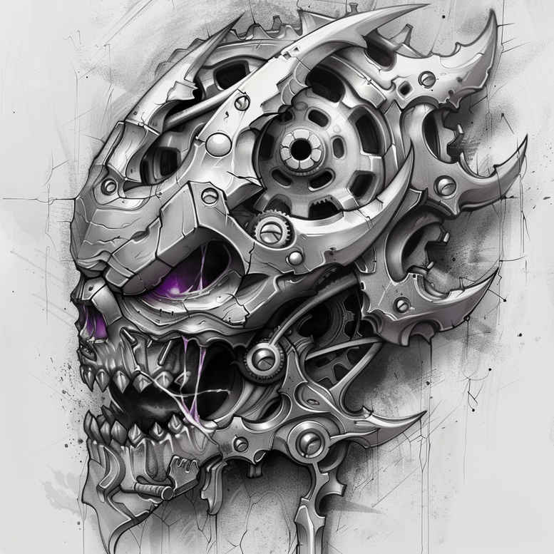 complex-mechanics-tattoo – tattoo design ideas free ai generated – neotraditional-textured-fills – for-shoulder – Gallery: biomechanics-inkby-ai
