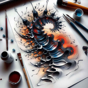 complex-mechanics-tattoo – tattoo design ideas free ai generated – surrealism-displaced-objects – for-collarbone – Gallery: biomechanics-inkby-ai