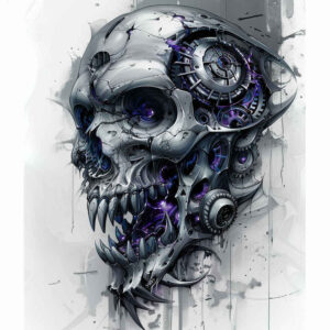 cybernetic-design – tattoo design ideas free ai generated – realism-light-play – for-back-shoulder – Gallery: biomechanics-inkby-ai