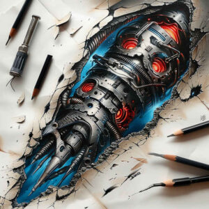 cybernetic-design – tattoo design ideas free ai generated – realism-refined-highlights – for-palm – Gallery: biomechanics-inkby-ai