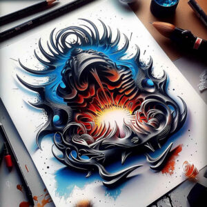 cybernetic-design – tattoo design ideas free ai generated – surrealism-otherworldly – for-spine – Gallery: biomechanics-inkby-ai