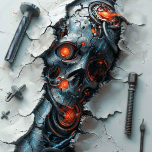 cybernetic-flow-tattoo – tattoo design ideas free ai generated – surrealism-fluid-forms – for-toe – Gallery: biomechanics-inkby-ai