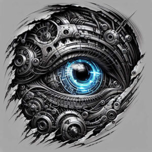 cybernetic-pattern – tattoo design ideas free ai generated – realism-depth-illusion – for-palm – Gallery: biomechanics-inkby-ai