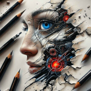 digital-biomech – tattoo design ideas free ai generated – neotraditional-clean-lines – for-shoulder – Gallery: biomechanics-inkby-ai