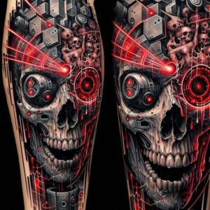 digital-precision-tattoo – tattoo design ideas free ai generated – neotraditional-bold-highlights – for-side-torso – Gallery: biomechanics-inkby-ai