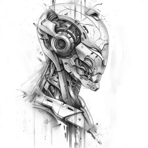 digital-precision-tattoo – tattoo design ideas free ai generated – neotraditional-clean-fill – for-back – Gallery: biomechanics-inkby-ai