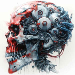 digital-symbiosis-tattoo – tattoo design ideas free ai generated – neotraditional-classic-motifs – for-thigh – Gallery: biomechanics-inkby-ai