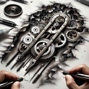 digital-symbiosis-tattoo – tattoo design ideas free ai generated – realism-high-resolution-tattoo – for-fingers – Gallery: biomechanics-inkby-ai