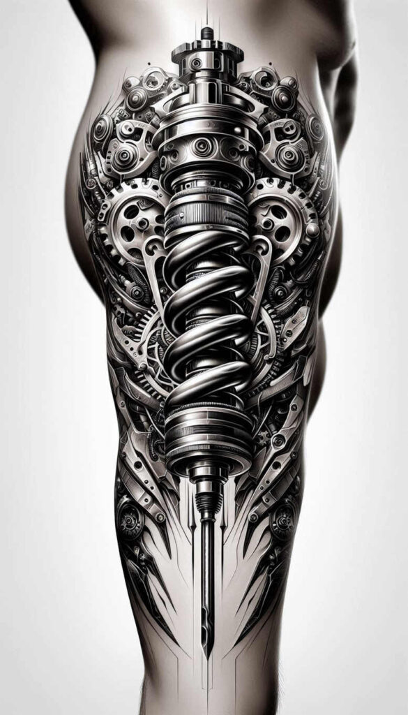 digital-symbiosis-tattoo – tattoo design ideas free ai generated – realism-hyper-realistic – for-side-torso – Gallery: biomechanics-inkby-ai