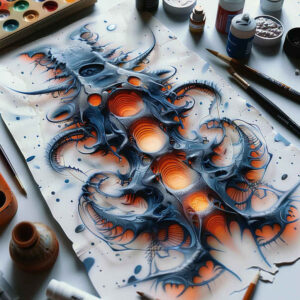 digital-symbiosis-tattoo – tattoo design ideas free ai generated – surrealism-hallucinatory – for-calf – Gallery: biomechanics-inkby-ai
