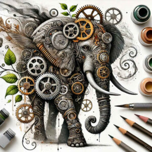 dynamic-tattoo – tattoo design ideas free ai generated – neotraditional-dynamic-color – for-upper-back – Gallery: biomechanics-inkby-ai