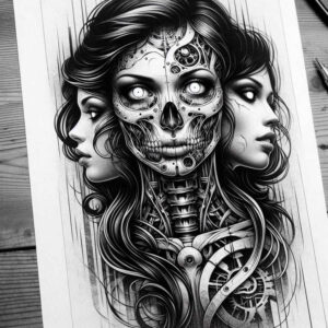 electric-circuit-tattoo – tattoo design ideas free ai generated – realism-ultra-detailed – for-wrist – Gallery: biomechanics-inkby-ai