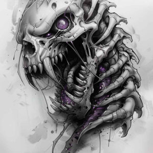 fluid-biomech – tattoo design ideas free ai generated – realism-precise-anatomy – for-upper-chest – Gallery: biomechanics-inkby-ai