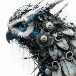 fluid-biomech – tattoo design ideas free ai generated – surrealism-chromatic-aberration – for-side – Gallery: biomechanics-inkby-ai