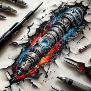 futuristic-tattoo – tattoo design ideas free ai generated – neotraditional-smooth-gradients – for-ribs – Gallery: biomechanics-inkby-ai