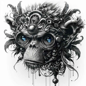 futuristic-tattoo – tattoo design ideas free ai generated – realism-detail-accuracy – for-ankle – Gallery: biomechanics-inkby-ai