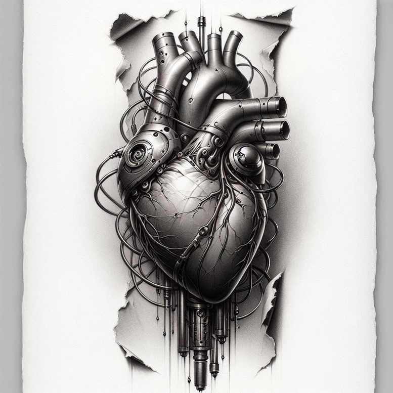 hydraulic-tattoo – tattoo design ideas free ai generated – realism-shadow-realism – for-upper-arm – Gallery: biomechanics-inkby-ai