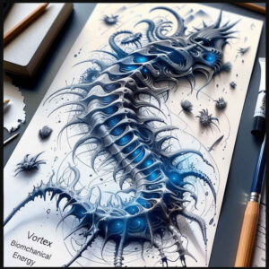 industrial-tattoo – tattoo design ideas free ai generated – realism-anatomical-accuracy – for-back-shoulder – Gallery: biomechanics-inkby-ai