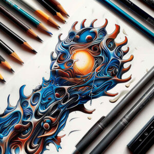 industrial-tattoo – tattoo design ideas free ai generated – realism-detailed-rendering – for-knee – Gallery: biomechanics-inkby-ai