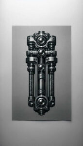 industrial-tattoo – tattoo design ideas free ai generated – surrealism-shadow-play – for-toe – Gallery: biomechanics-inkby-ai