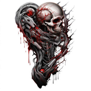 mechanical-arm-tattoo – tattoo design ideas free ai generated – neotraditional-layered-fill – for-arm – Gallery: biomechanics-inkby-ai