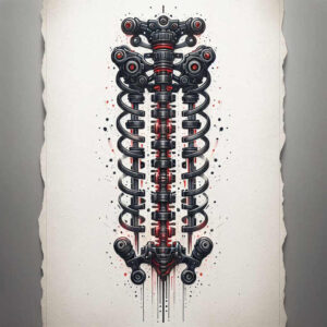 mechanical-arm-tattoo – tattoo design ideas free ai generated – neotraditional-modern-classic – for-scapula – Gallery: biomechanics-inkby-ai