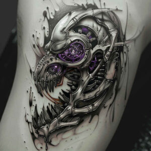 mechanical-arm-tattoo – tattoo design ideas free ai generated – realism-digital-realism – for-wrist – Gallery: biomechanics-inkby-ai