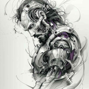mechanical-arm-tattoo – tattoo design ideas free ai generated – surrealism-morphic-transformation – for-ribs – Gallery: biomechanics-inkby-ai