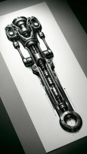mechanical-joints-tattoo – tattoo design ideas free ai generated – neotraditional-classic-motifs – for-upper-arm – Gallery: biomechanics-inkby-ai