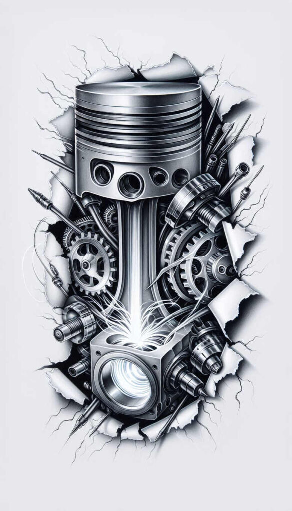mechanical-joints-tattoo – tattoo design ideas free ai generated – neotraditional-deep-blacks – for-sternum – Gallery: biomechanics-inkby-ai