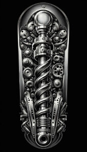 mechanical-joints-tattoo – tattoo design ideas free ai generated – realism-contrast-play – for-elbow – Gallery: biomechanics-inkby-ai