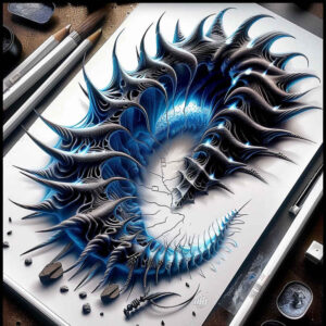 mechanical-realism-tattoo – tattoo design ideas free ai generated – neotraditional-layered-fill – for-stomach – Gallery: biomechanics-inkby-ai