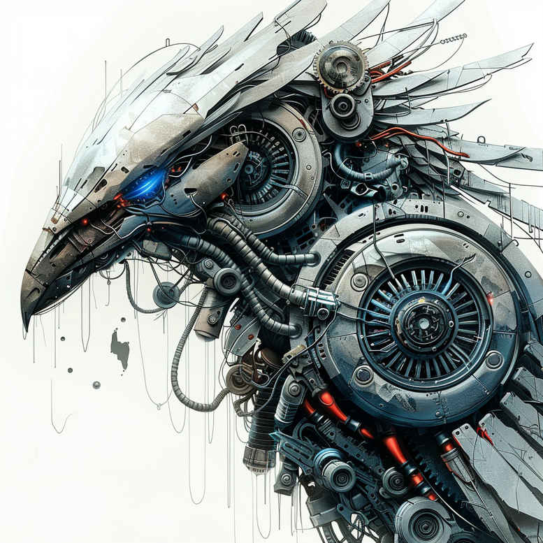 mechanical-realism-tattoo – tattoo design ideas free ai generated – surrealism-ambiguous-space – for-upper-chest – Gallery: biomechanics-inkby-ai