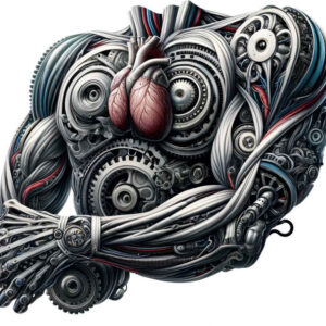 mechanical-realism-tattoo – tattoo design ideas free ai generated – surrealism-phantom-shadows – for-upper-arm – Gallery: biomechanics-inkby-ai