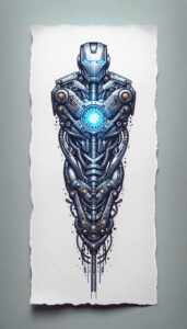mechanical-structure-tattoo – tattoo design ideas free ai generated – neotraditional-artful-color – for-abdomen – Gallery: biomechanics-inkby-ai