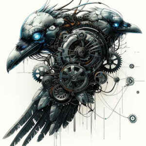 mechanical-structure-tattoo – tattoo design ideas free ai generated – neotraditional-balanced-color – for-knee – Gallery: biomechanics-inkby-ai