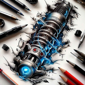 mechanical-structure-tattoo – tattoo design ideas free ai generated – surrealism-hyperreal – for-upper-chest – Gallery: biomechanics-inkby-ai