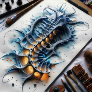 mechanical-tattoo – tattoo design ideas free ai generated – neotraditional-expressive-color – for-shoulder – Gallery: biomechanics-inkby-ai