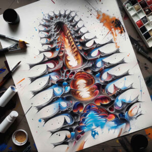 mechanical-tattoo – tattoo design ideas free ai generated – realism-gradient-tones – for-shin – Gallery: biomechanics-inkby-ai