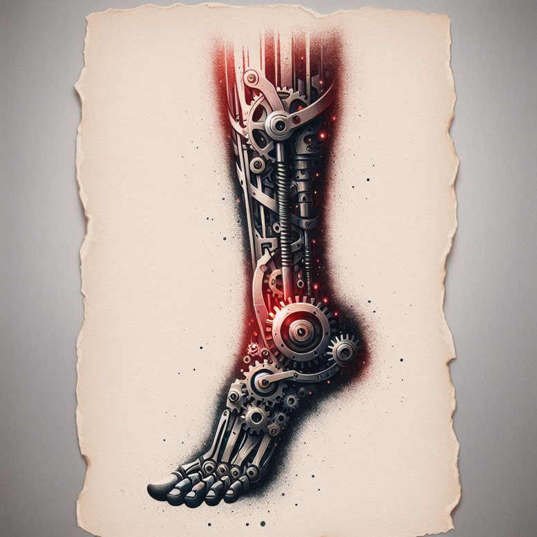 mechanical-tissue-tattoo – tattoo design ideas free ai generated – neotraditional-enhanced-shading – for-back-shoulder – Gallery: biomechanics-inkby-ai