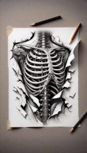mechanical-tissue-tattoo – tattoo design ideas free ai generated – surrealism-phantasmagoria – for-fingers – Gallery: biomechanics-inkby-ai